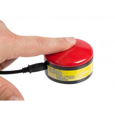 USB Switch Click - kleiner Mausklick-Taster rot -  ca. Ø 60 mm