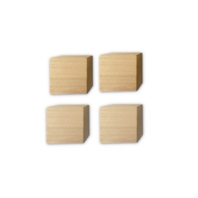 Wood prisms are 4 pieces with 50x50mm