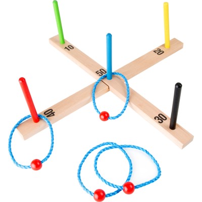“Bunt” ring game
four braided rings should be thrown over the bars for many points.